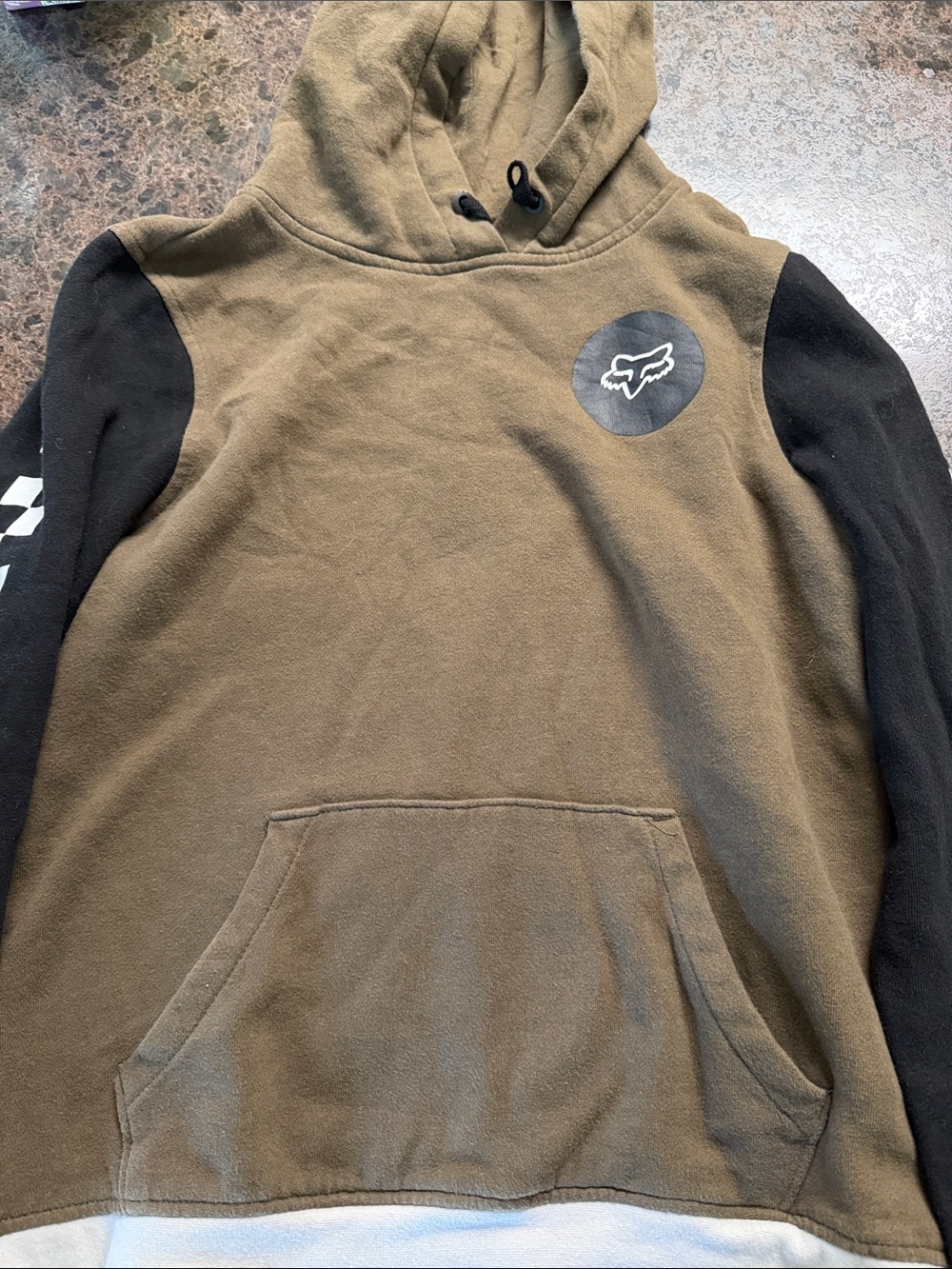 Fox Olive Green and Black Pullover Hoodie